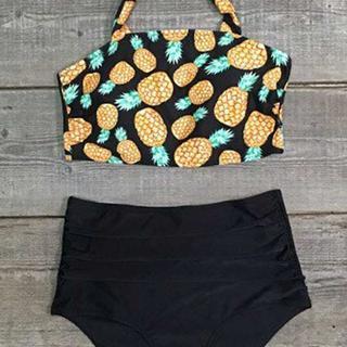 After Forever Pineapple High-waisted Bikini Set