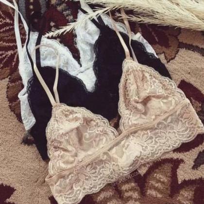 Sexy Nude Color Lace Underwear Lingerie Bra