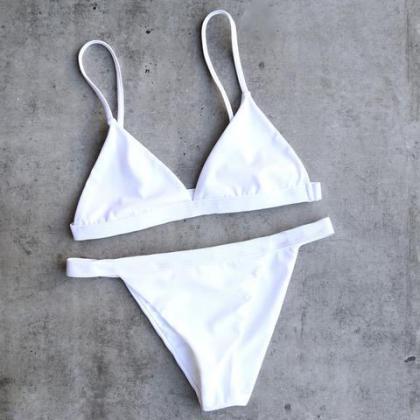 The Minimalist Bikini - White Two Piece Bikini