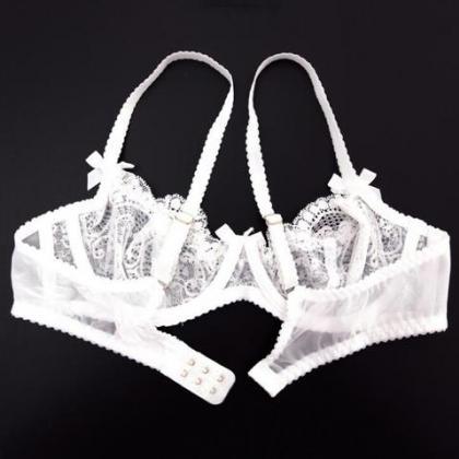 Bra sets lace ladies underwear whit..