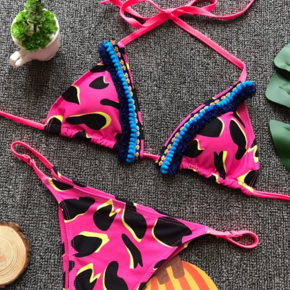Pop leopard print sexy bikini