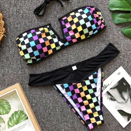 Multi color sexy summer two piece s..