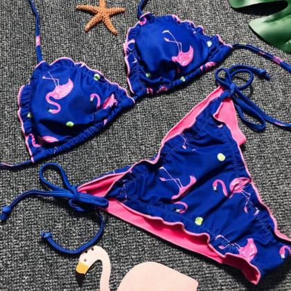 Pop sexy animal print bikinis