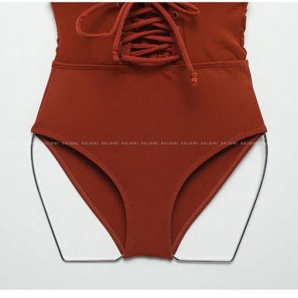 One Piece Sexy Swimsuit Spring Small Chest..