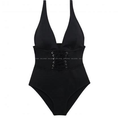 One Piece Sexy Swimsuit Spring Small Chest..