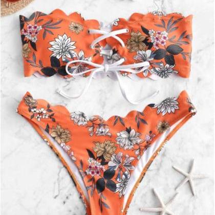 Sexy Bikini With Floral Print