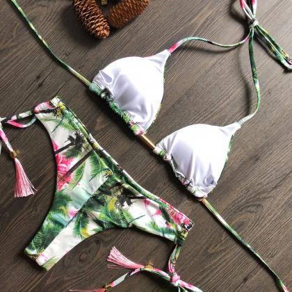 Swimsuit Split Printed Bikini