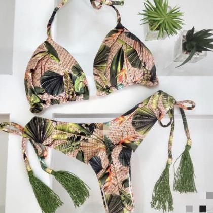 Swimsuit Split Printed Bikini