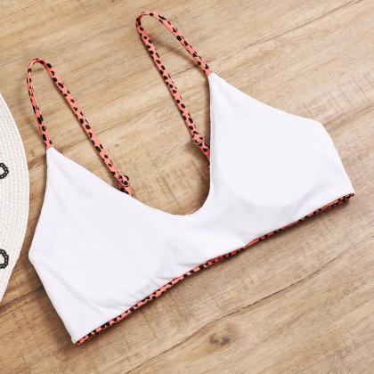 Digital Printed Split Ladies Bikini Swimsuit