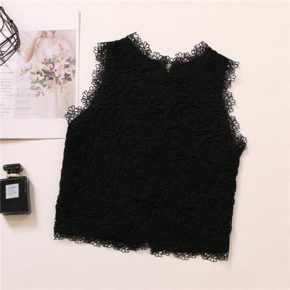Sexy Hollow Lace Shirt Bottoming Vest Lace..