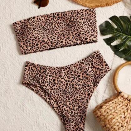 Swimwear Leopard Bikini Women's Split..