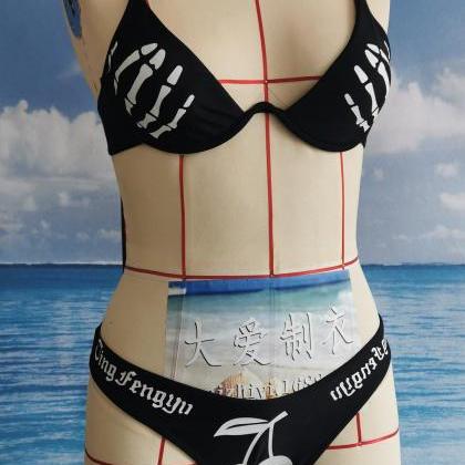 Funny Bikini Offset Printing Sexy All-in-one Steel..