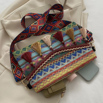 Ethnic-inspired Tassel Crossbody Bags Collection