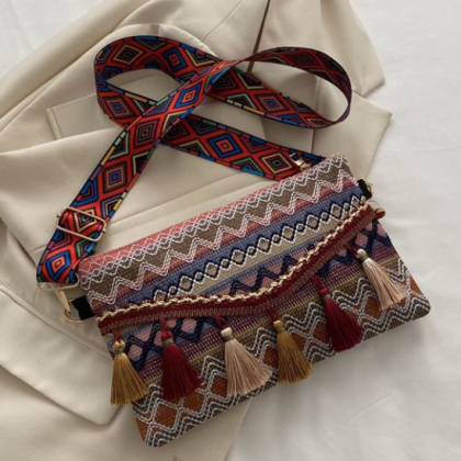 Ethnic-inspired Tassel Crossbody Bags Collection