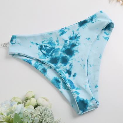 Split Reversible Swimsuit Sexy Tie Dye Gradient..