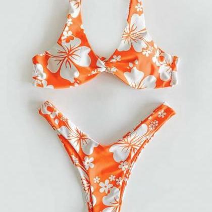 Bikini Sexy Split Print Swimsuit Beach Foreign..