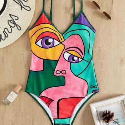 One Piece Triangle Personalized Printed One Piece..
