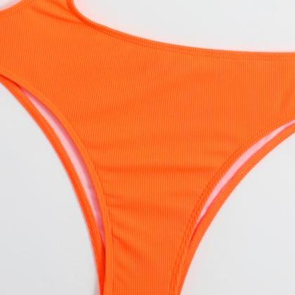Women's Swimsuit Yellow Orange Color..