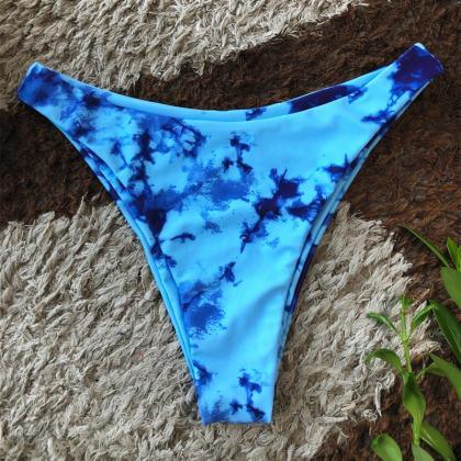 Tie-dye Gradient Split Swimsuit Sexy Bikini