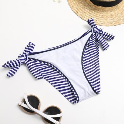 Coconut Palm And Stripe Design Cute Two Piece..