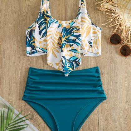 Conservative Cover Print Summer Bathing Suit For..