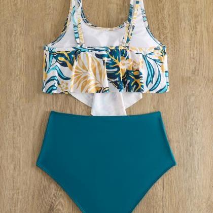 Conservative Cover Print Summer Bathing Suit For..