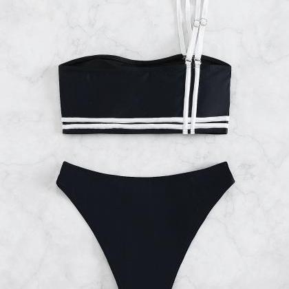 One-shoulder Sexy Two-piece Swimsuit