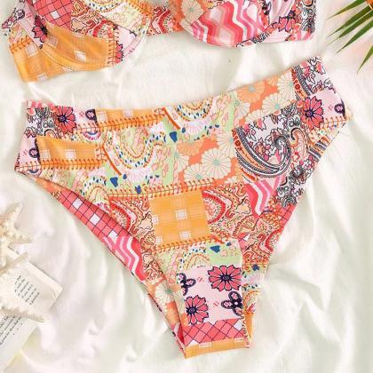 Printed Sexy Two-piece Swimsuit For Women