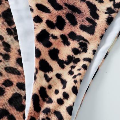 Sexy Leopard Print Yarn Long Sleeve Sun Protection..