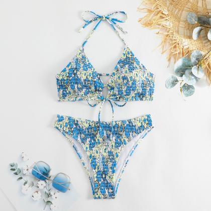 Floral Split Swimsuit
