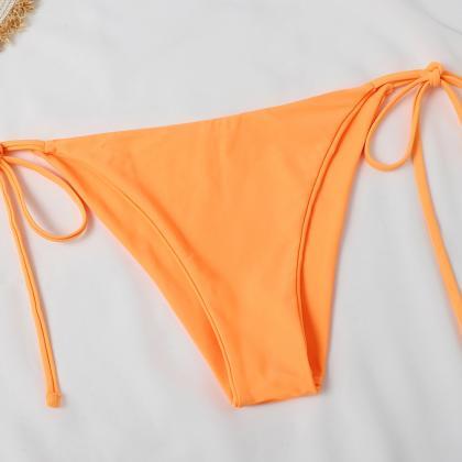 Nylon Halter Strap Sexy Two-piece Swimsuit Woman
