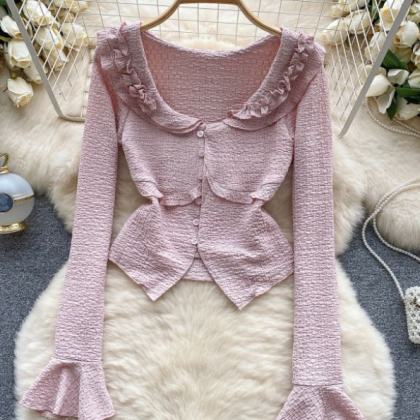 Gently Tie It Up With A Short Cardigan Neckline..