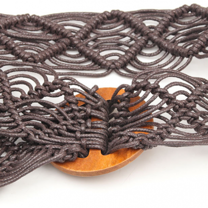 The National Style Ladies Wax Rope Woven Belt..