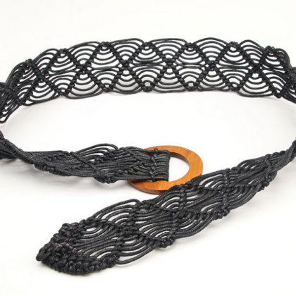 The National Style Ladies Wax Rope Woven Belt..