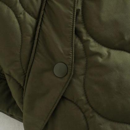 Half Zipper Loose Mantle Type Coat Autumn Short..