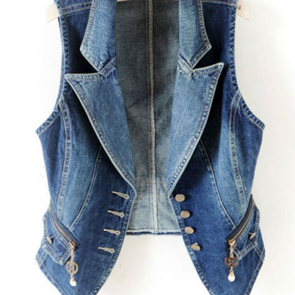 Denim Vests Female Spring And Autumn Foreign Style..