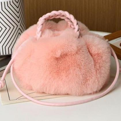 Autumn And Winter Furry Handbag Niche Design..