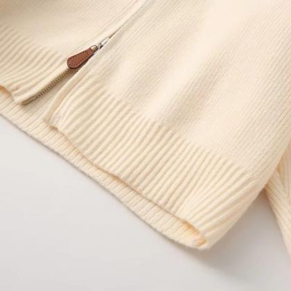 Autumn/winter Thickened Double Zip Knit Sweater