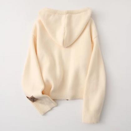 Autumn/winter Thickened Double Zip Knit Sweater