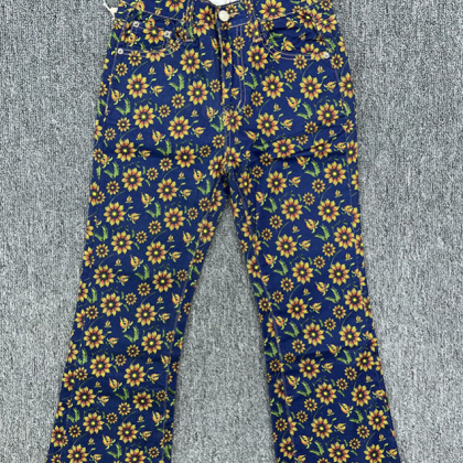 Daisy Printed Floral Pants For Women 2023 Autumn..