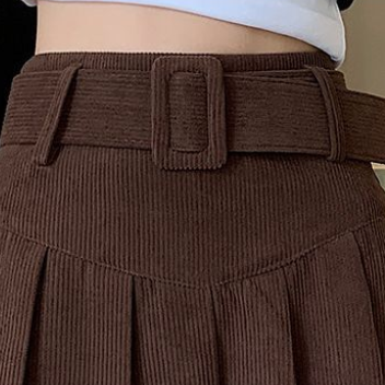 Corduroy Pleated Skirt For Women 2023..