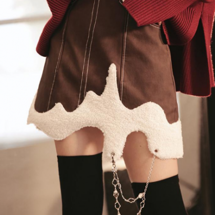 2023 Winter Ice Cream Skirt Female Design Sense..