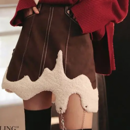 2023 Winter Ice Cream Skirt Female Design Sense..
