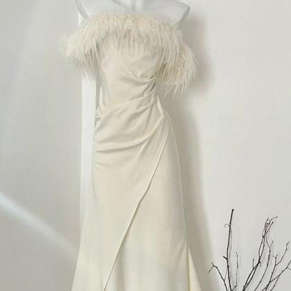 Autumn Women's Dress White..
