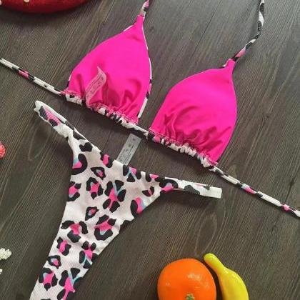 Bikini Special Fabric Printed Swimsuit Beach Sexy..