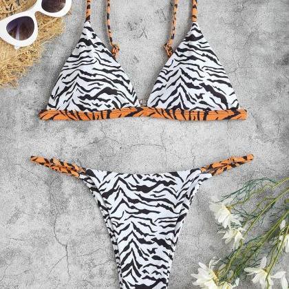 Leopard Print Swimsuit Separate Sexy Swimsuit..
