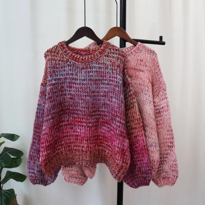 Cozy Melange Knit Sweater