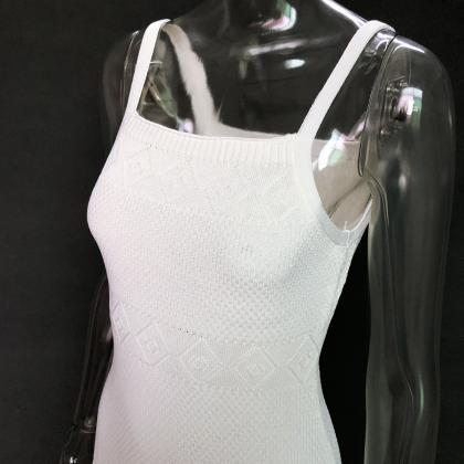 Explosive Knitted Elastic Sexy Strap Dress Female..