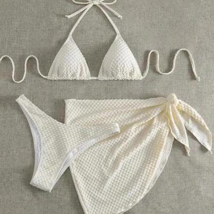 The Sexy Bikini Three-piece Backless Drawstring..