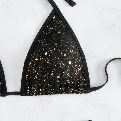 The Gold Triangle Swimsuit Is A Sexy Two-piece..